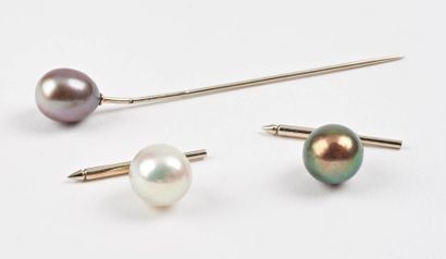 Paire de boutons de col et épingle à cravate...