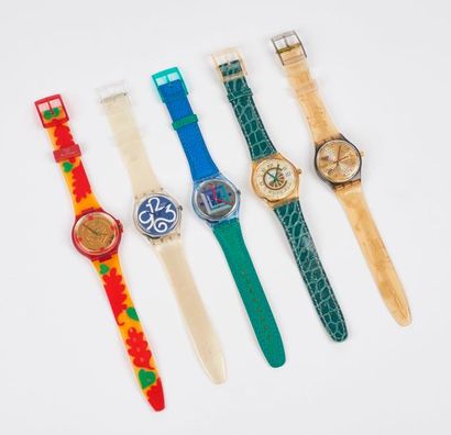 SWATCH


Cinq montres bracelets unisexe,...