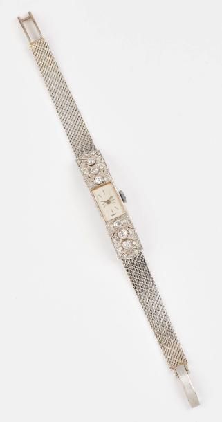 Montre bracelet de dame en platine (850),...