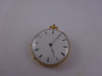 Montre de col en or jaune (750). Revers à...