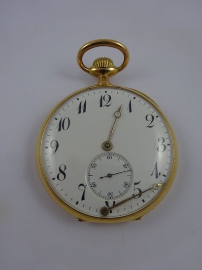 

Montre de gousset en or jaune (750). Revers...