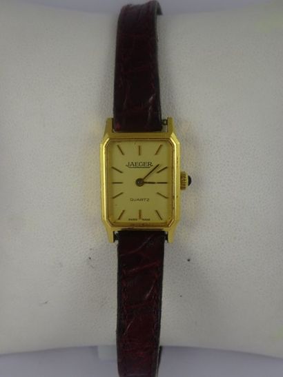 JAEGER
Montre bracelet de dame.
Boîtier rectangulaire...