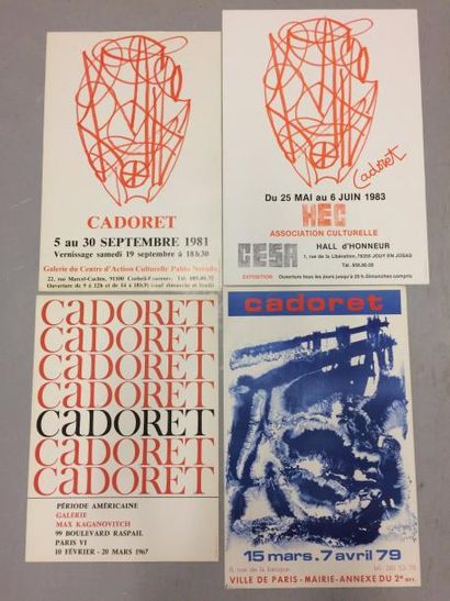 Lot de six affiches des expositions du peintre...