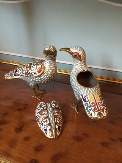 CHINE


Paire d'oiseaux polychromes, formant...
