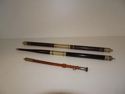 Deux baguettes de chef d'orchestre en bois...