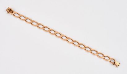Bracelet à maille gourmette en or jaune (750),...
