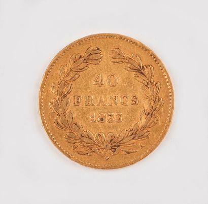 FRANCE

Pièce de 40 Fr or Louis-Philippe.

1833...