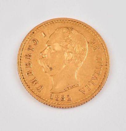 ITALIE

Pièce de 20 Lires, Umberto Ier.

1882...