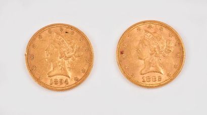 U.S.A

Deux pièces de 10 dollars or. Profil...