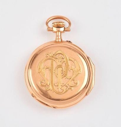 Montre de gousset en or jaune (750).

Cadran...