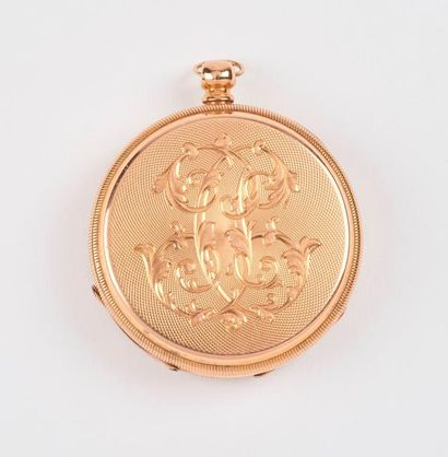 Montre de gousset en or jaune (750).

Cadran...