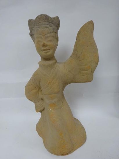 CHINE


Femme en robe, levant le bras gauche.

Terre...