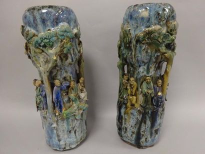 CHINE


Paire de vases en grès émaillé à...