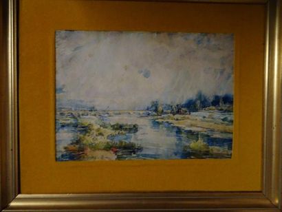 VEYRE


Paysage au pont.

Aquarelle.

Signée...
