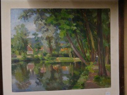 Ecole Moderne


Paysage au plan d'eau, animé.

Huile...