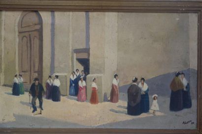 E. JULIEN,


Sortie de l'église. [19]32.

Huile...