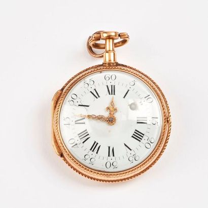 Montre de gousset à coq en or jaune (750).

Cadran...