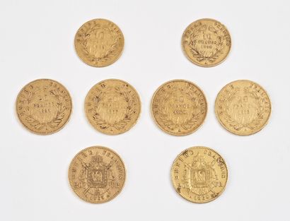 FRANCE.
Six pièces de 20 francs or.
1853...