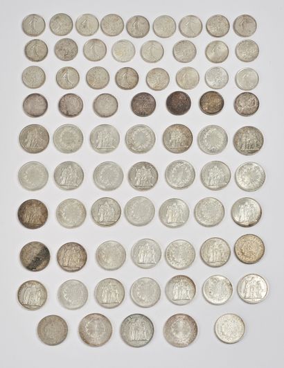 FRANCE

Lot de pièces en argent :

- 36 x...