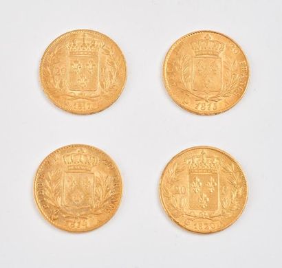 Louis XVIII.

Quatre pièces de 20 Francs...
