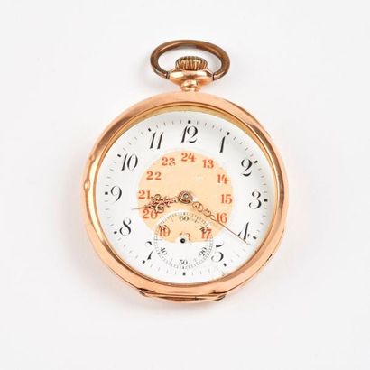 Montre de gousset en or jaune (585).

Cadran...