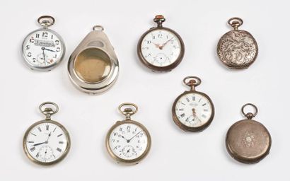 Lot de sept montres de gousset :

- Trois...