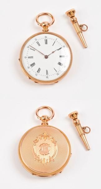 Montre de col en or jaune (750).

Carrure...