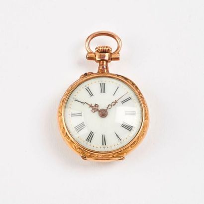 Montre de col en or jaune (750).

Bordure...
