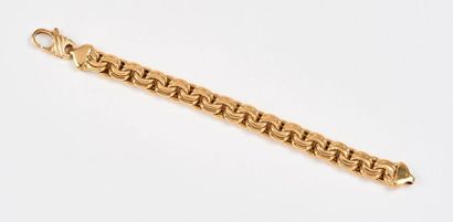 Bracelet articulé en or jaune (750) à maille...