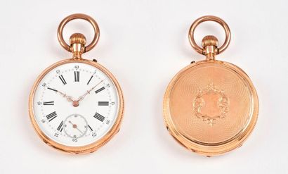 Montre de gousset en or jaune (750).

Cadran...
