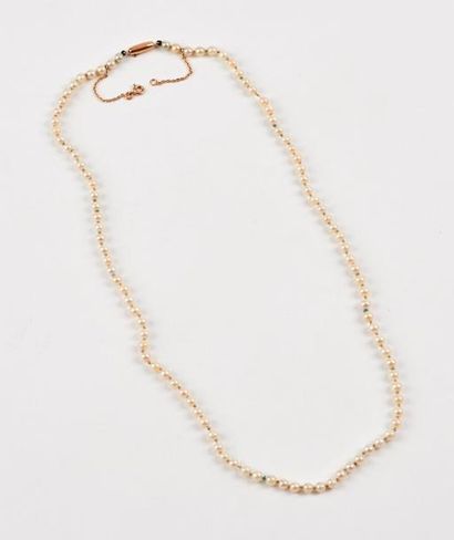 Fin collier de perles blanches fines ou de...