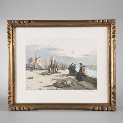 Manuel ROBBE (1872-1936)

Sur les quais.

Eau-forte...