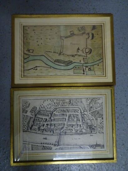 Deux petites cartes encadrées : 

- ville...
