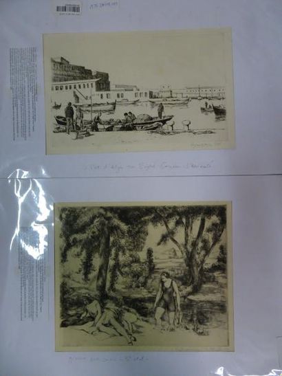 Eugène CORNEAU

- Le port d'Alger.

- la...