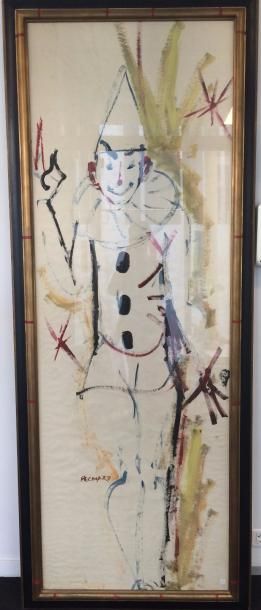 Jacques PECNARD (1922)

Le clown blanc.

Gouache...
