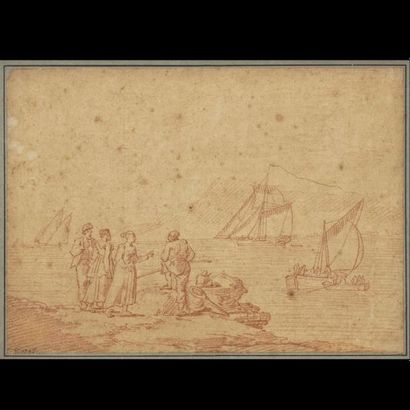 Jean Jacques TAUREL

Marine côtière. 

Sanguine.

Monogrammée...