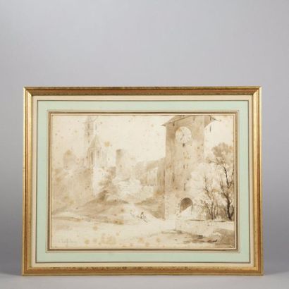 Jean-Jacques CHAMPIN (1796-1860)

Lauffenbourg.

Lavis...