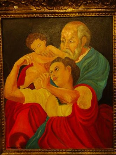 La Sainte Famille.

Huile sur toile.

77...