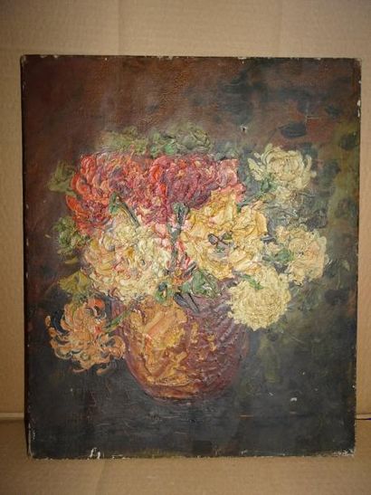 Attribuée à Pierre DUMONT


Bouquet de dahlias.

Huile...