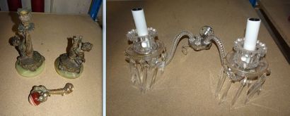 Mannette d'objets divers :

- appliques....