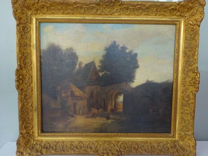 Ecole du XIXème siècle


Cour de ferme.

Huile...