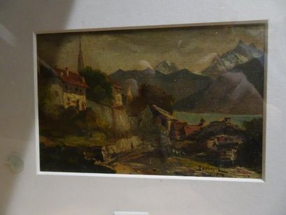 PERBAYRE


Village montagnard devant un lac.

Huile...