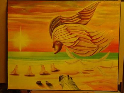 COUSSOT


Visage aux plumes sur fond de paysage...