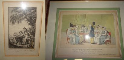 Deux gravures :

- une en noir sous verre.

Bienfaisance...