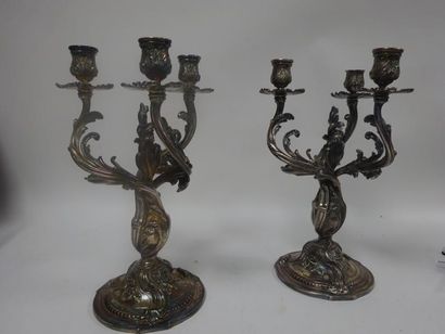 CHRISTOFLE


Paire de candélabres en bronze...