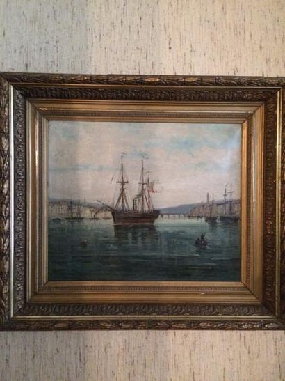 École du XIXème siècle

Vue de port au trois...