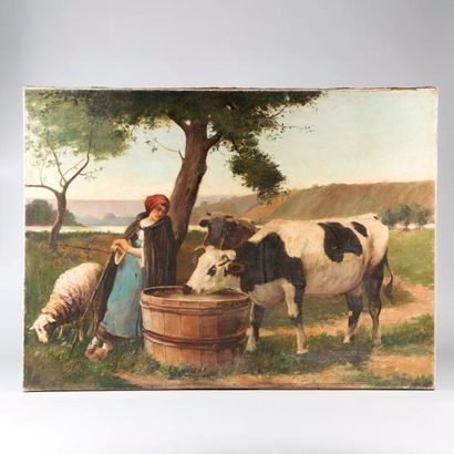 Ecole Française de la fin du XIXème siècle

Bergère...