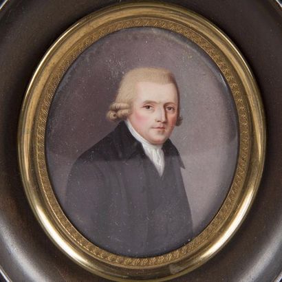 Ecole allemande vers 1840

Portrait d'homme.

Email...