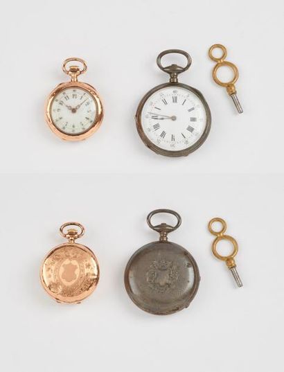 Montre de col en or jaune (750), le couvercle...