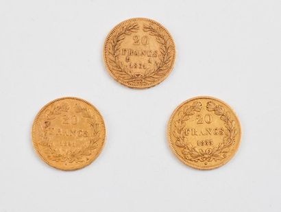 France


Lot de trois pièces de 20 Francs...